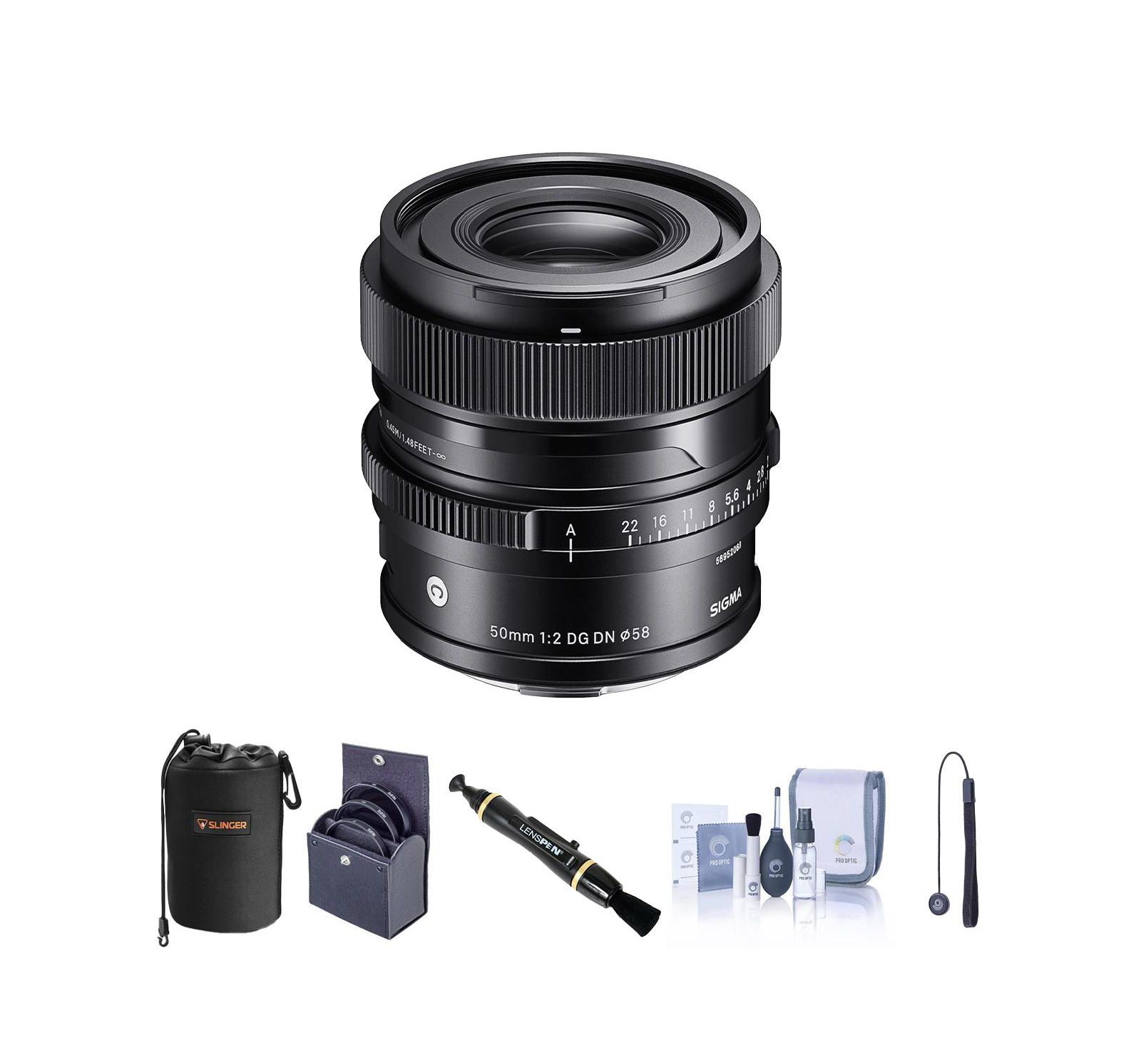 Sigma 50mm f/2.0 DG DN Contemporary Lens for L Mount with Essential Kit