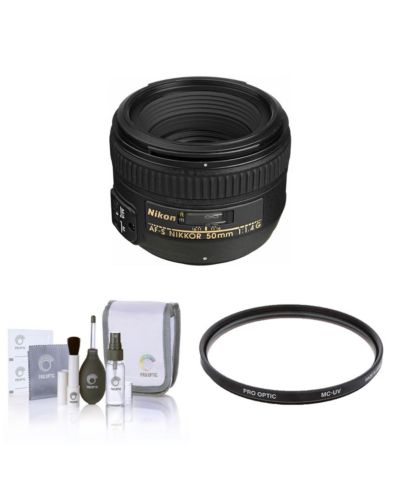 Nikon 50mm f/1.4G AF-S NIKKOR Lens with Accessories Kit