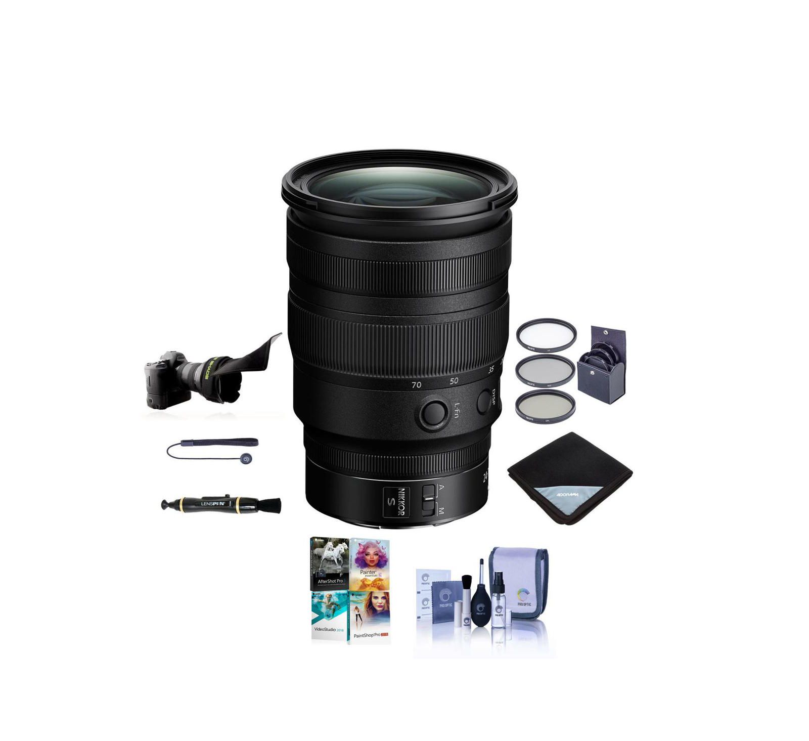 Nikon NIKKOR Z 24-70mm f/2.8 S Lens With Free PC Accessory Bundle