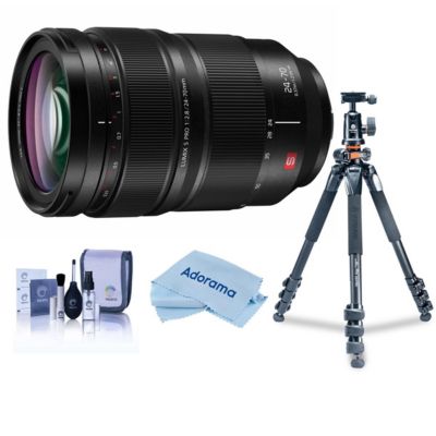 Объектив Panasonic LUMIX S PRO 24-70mm f/2.8 Bundle с штативом Takama и набором для чистки