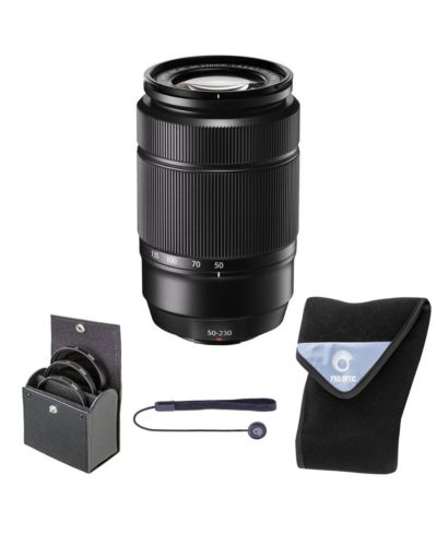Fujifilm XC 50-230mm f/4.5-6.7 OIS II Lens, Black, w/Filter Kit, Lens Wrap