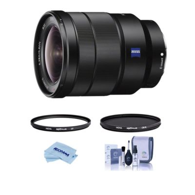 Sony Vario-Tessar T FE 16-35mm f/4 ZA OSS Lens for Sony E, Bundle with Tiffen 72mm UV and CPL Filters