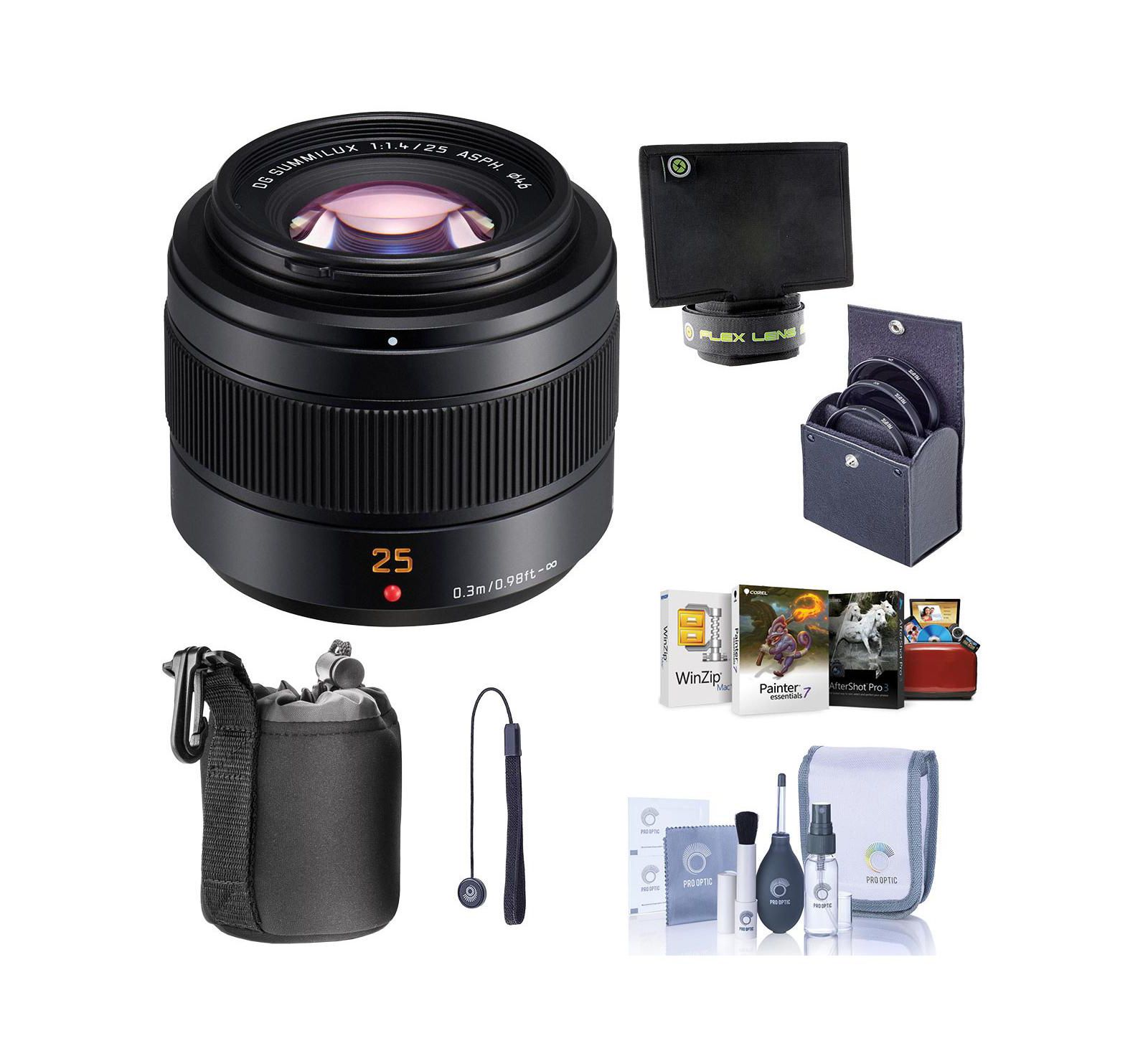 Объектив Panasonic Lumix G Leica DG Summilux II 25mm f/1.4 с набором фильтров и чехлом