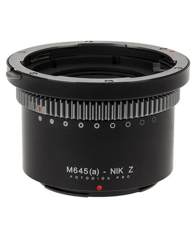 Fotodiox Pro De-clicked Iris Infinity Focus Lens Mount Adapter for Mamiya 645 (M645) to Nikon Z-Mount
