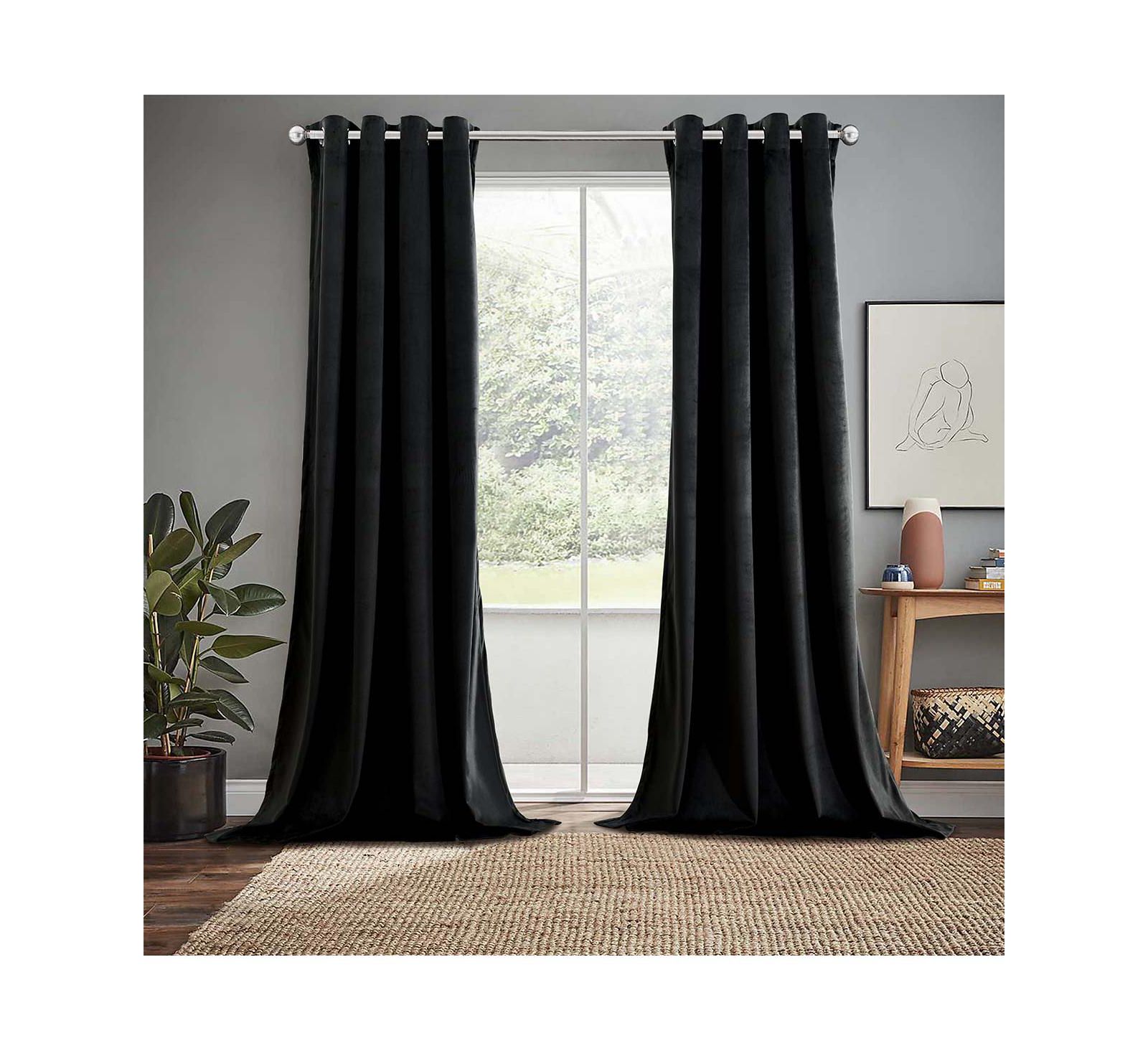 Шторы Egyptian Linens Heavyweight Velvet Grommet Curtain Panels
