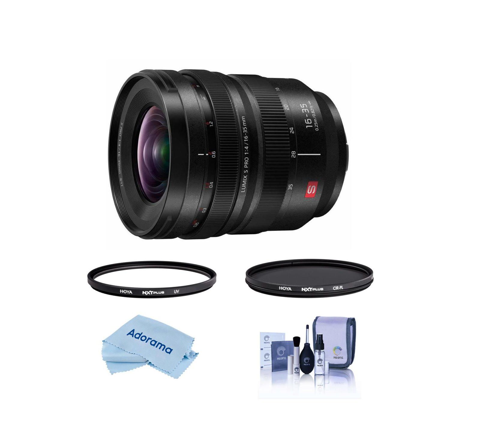 Panasonic LUMIX S PRO 16-35mm f/4 Lens for L Mount w/77mm UV+CPL Filter Kit
