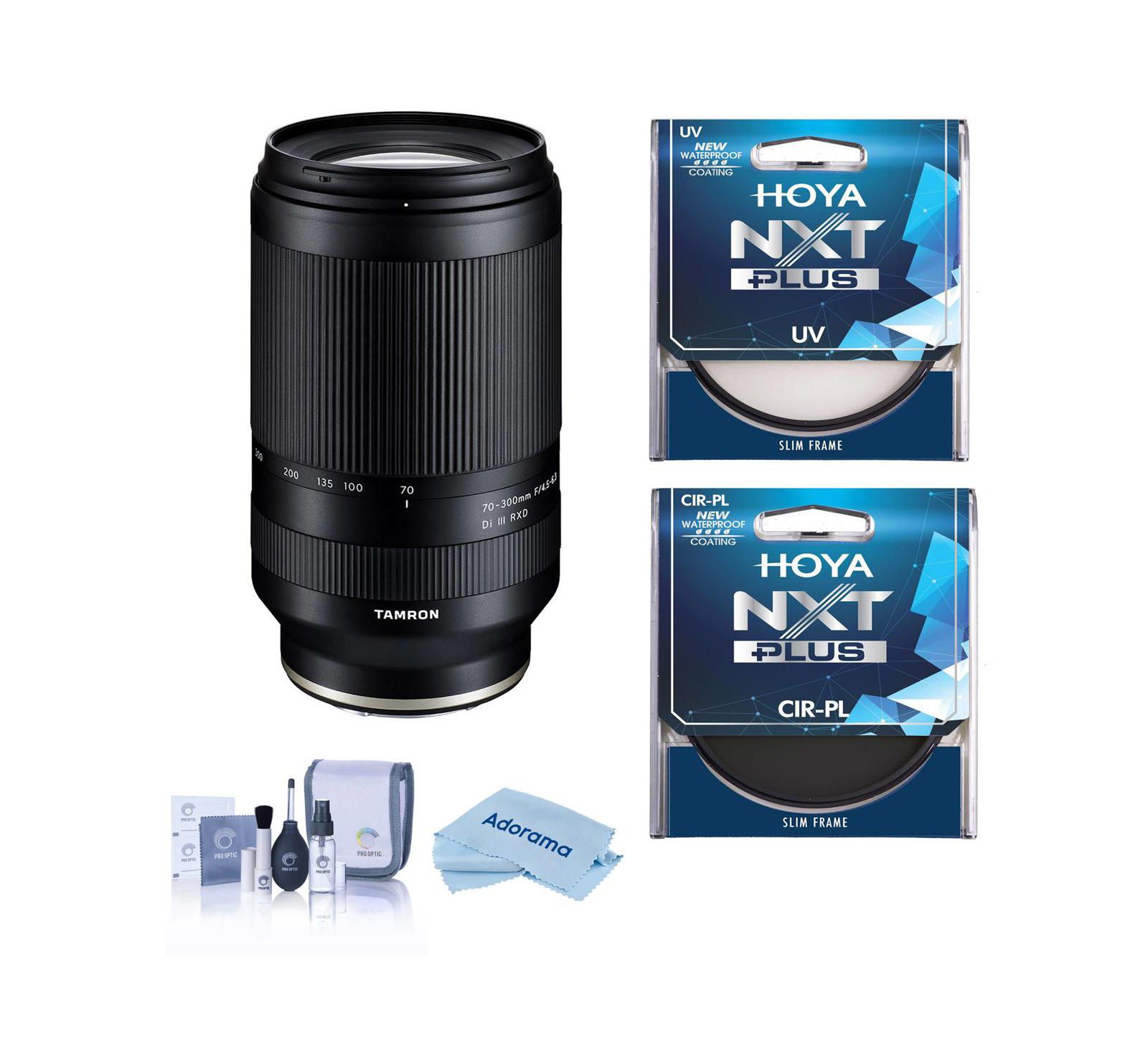 Tamron 70-300mm f/4.5-6.3 Di III RXD Lens for Sony E, w/67mm UV,CPL Filters