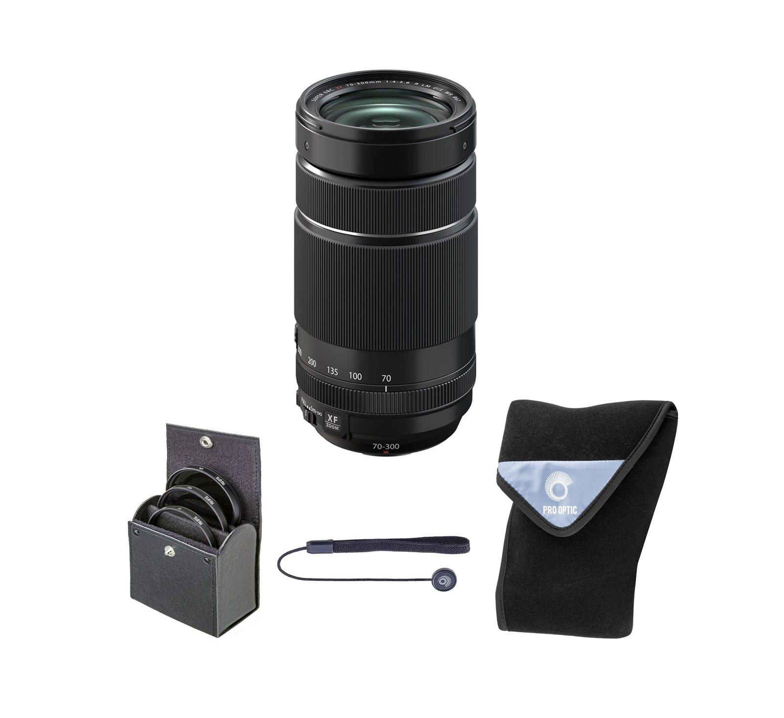 Объектив Fujifilm XF 70-300mm f/4-5.6 R LM OIS WR с набором фильтров 67 мм и чехлом