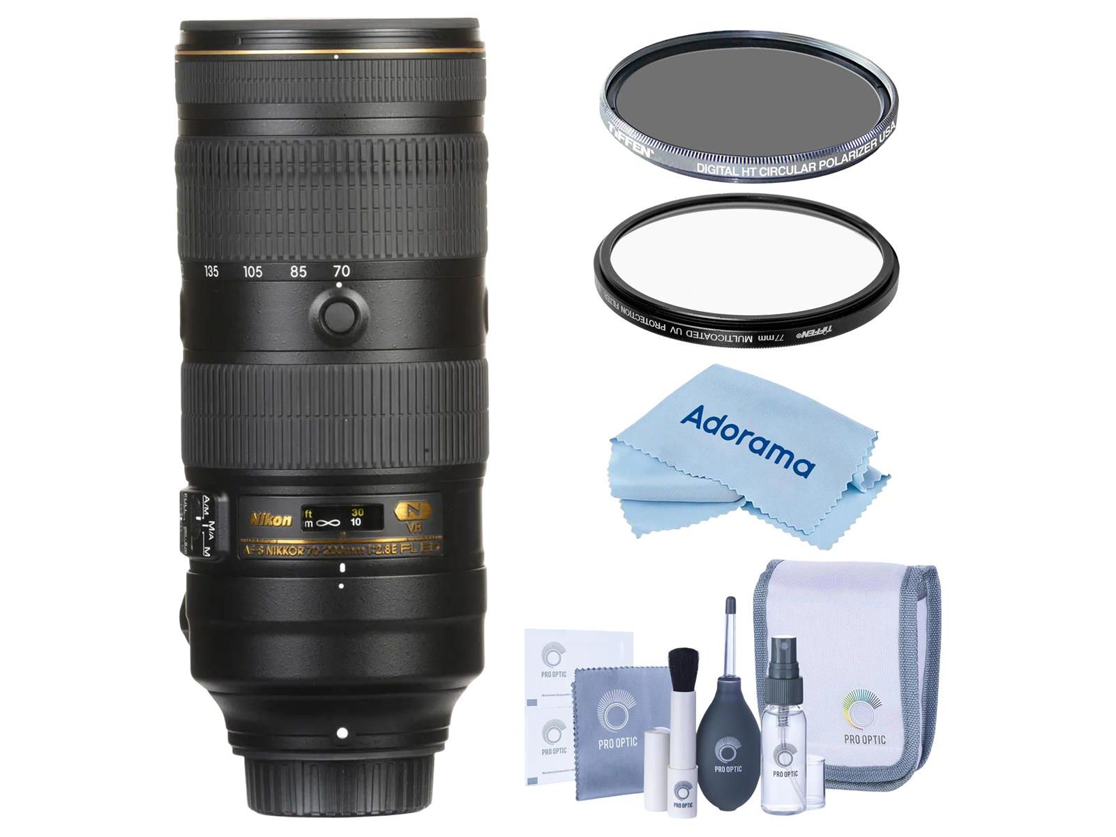 Объектив Nikon 70-200mm f/2.8E FL ED AFS NIKKOR VR, фильтры Tiffen 77mm UV и CPL