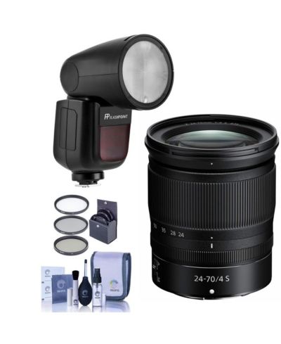 Nikon NIKKOR Z 24-70mm f/4 S Lens with Zoom Li-on X R2 TTL Flash Kit