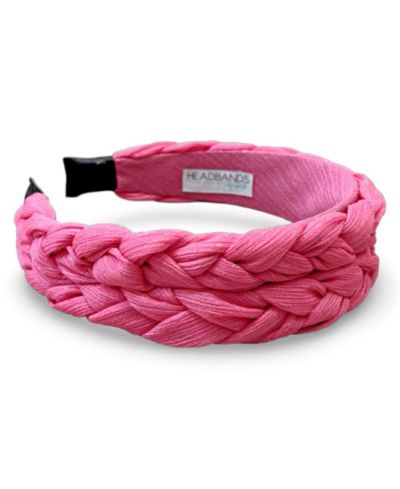 Headbands of Hope женский ободок с косичкой — Hot Pink