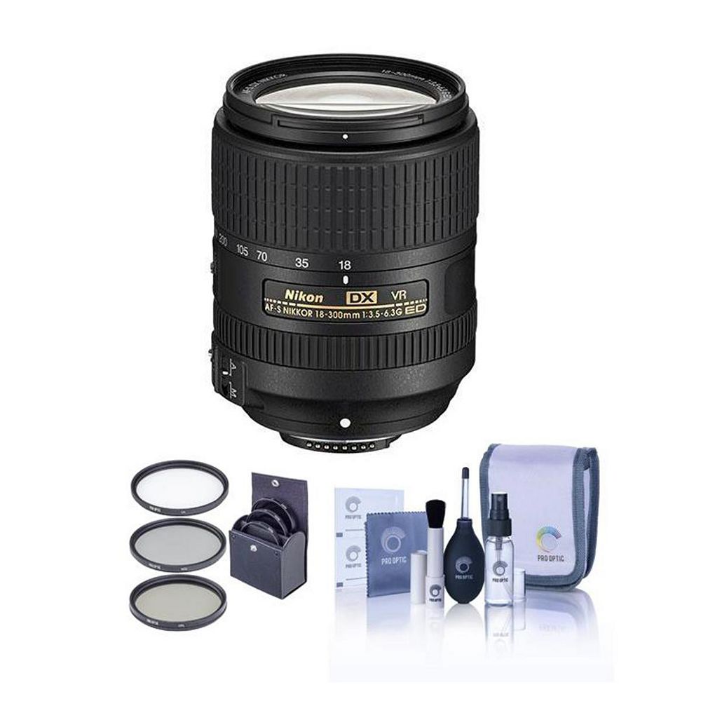 Nikon 18-300mm f/3.5-6.3G ED IF AF-S DX NIKKOR VR Lens with Accessories Kit