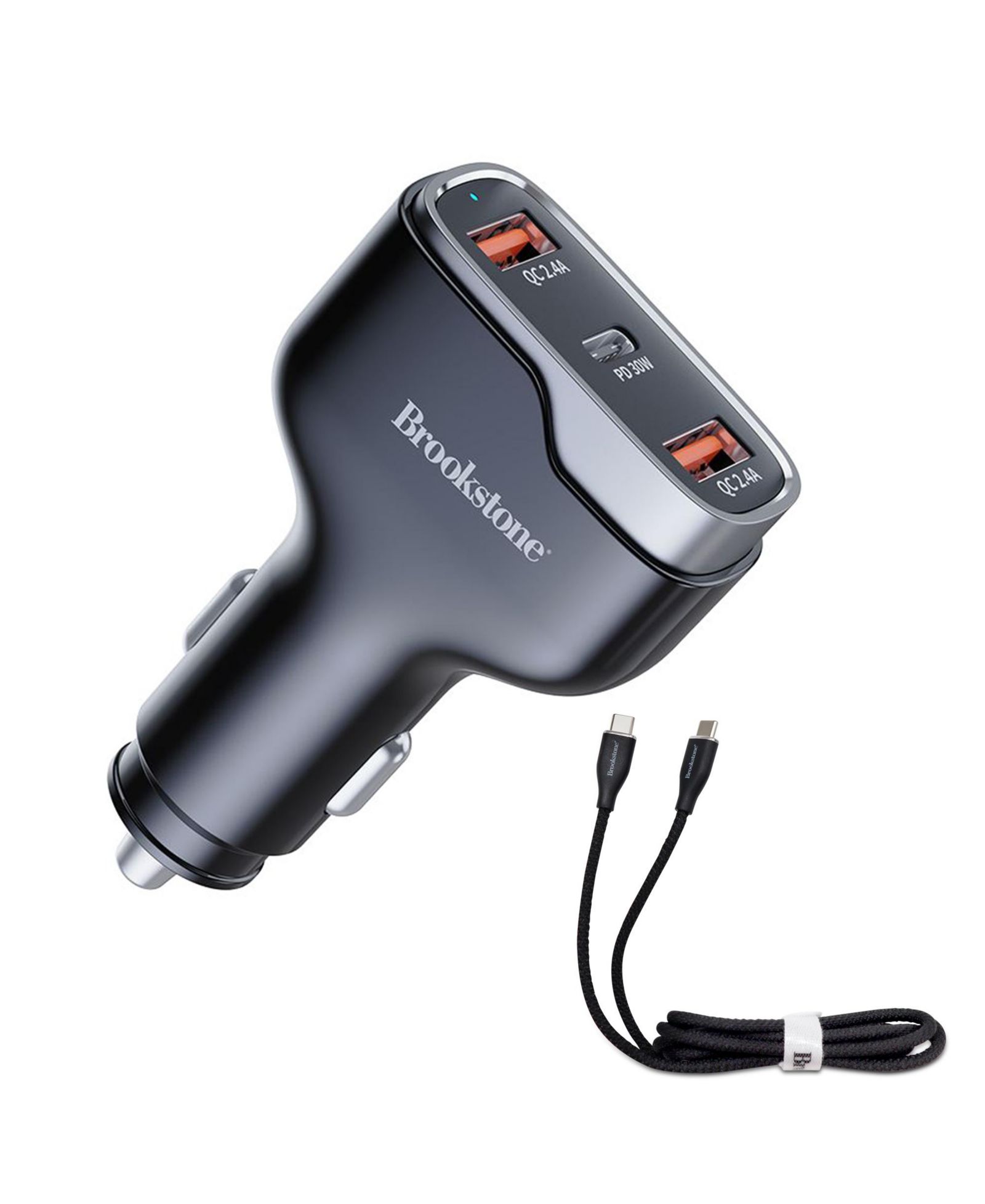Brookstone PD 50W Triple-Port USB-C Car Charger