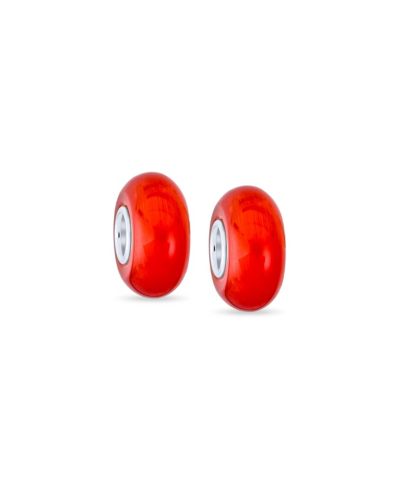 Bling Jewelry Murano Bead Charm Sterling Silver 2-Piece Set
