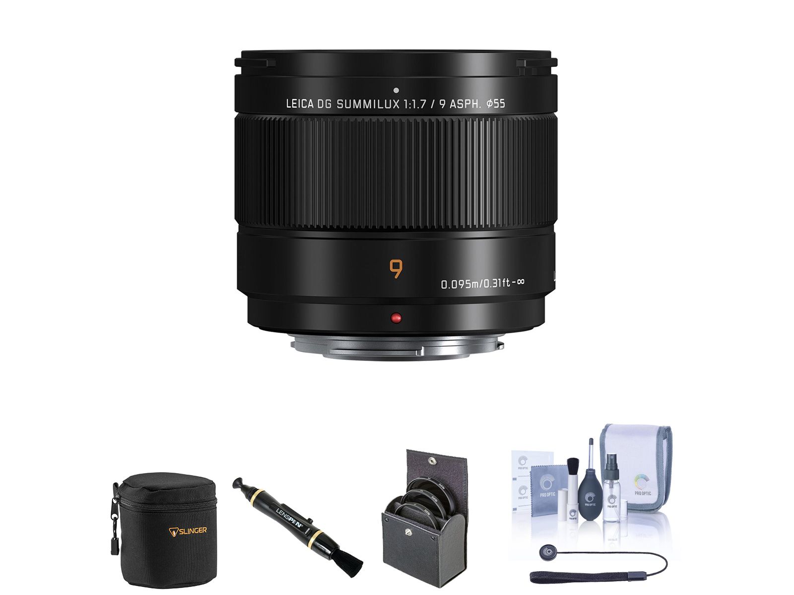 Panasonic LUMIX G Leica DG Summilux 9mm f/1.7 объектив с набором аксессуаров
