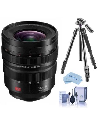 Panasonic LUMIX S PRO 16-35mm f/4 Lens for L Mount, w/Takama Video Tripod