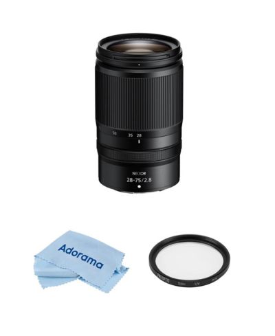 Объектив Nikon NIKKOR Z 28-75mm f/2.8 в комплекте с UV-фильтром ProOptic Pro Digital 67mm и салфеткой для чистки