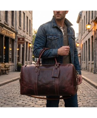 Aaron Leather Goods дорожная сумка Luxor из стеганой кожи, 20 дюймов