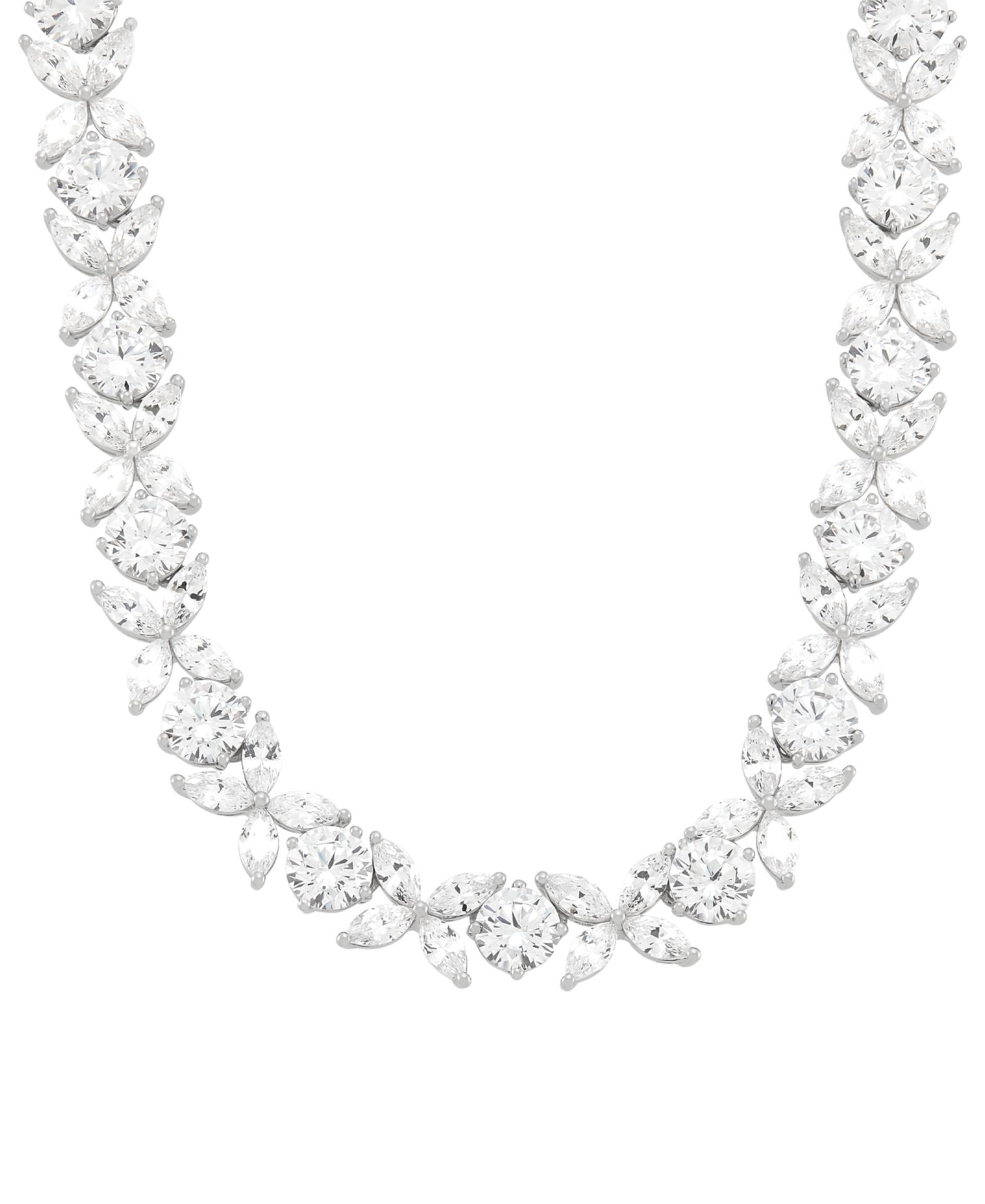 Arabella Ожерелье с кубическим цирконием (48-1/10 ct. t.w.) из стерлингового серебра, 18"