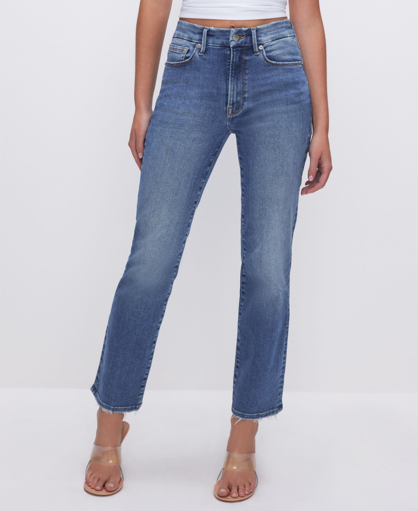 Good American Женский джинсы Straight-Leg, Regular & Plus Size