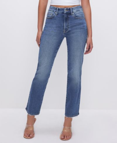 Good American Women's Always Fits Good Legs Straight-Leg Jeans, Regular & Plus Size