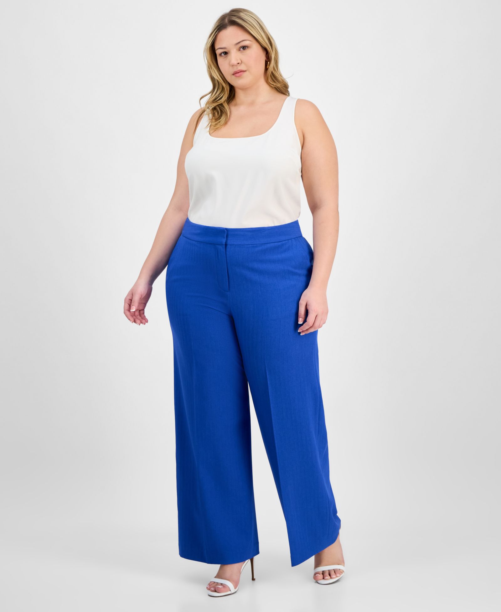 Tahari ASL Plus Size Wide-Leg Pants