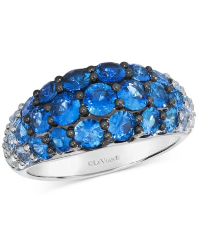 Кольцо Le Vian® Denim Ombré (2-3/4 ct. t.w.) & White Sapphire (1/6 ct. t..w) Dome Cluster в 14k White Gold
