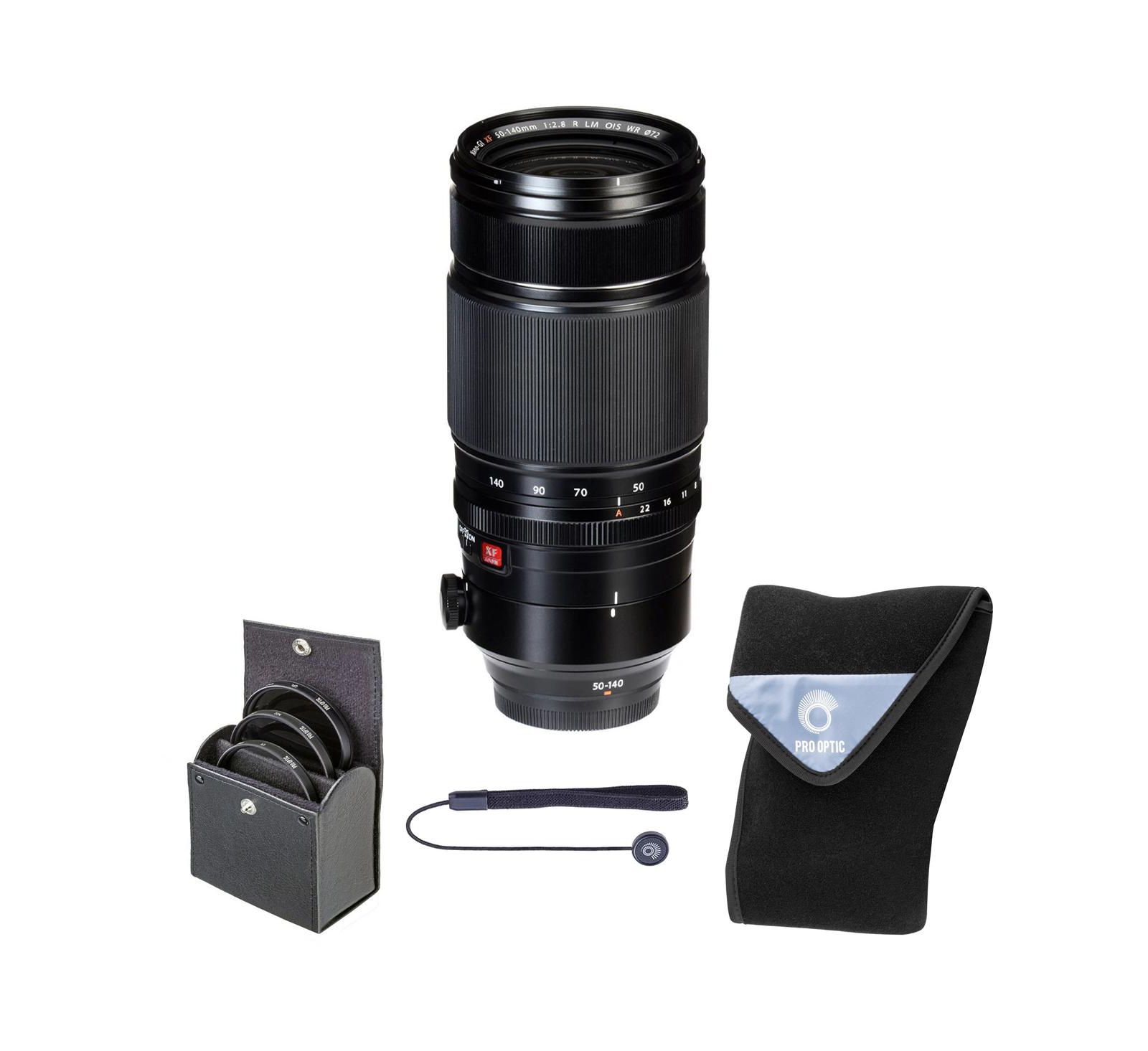 Fujifilm XF 50-140mm f/2.8 R LM OIS WR Lens, w/72mm Filter Kit  Lens Wrap