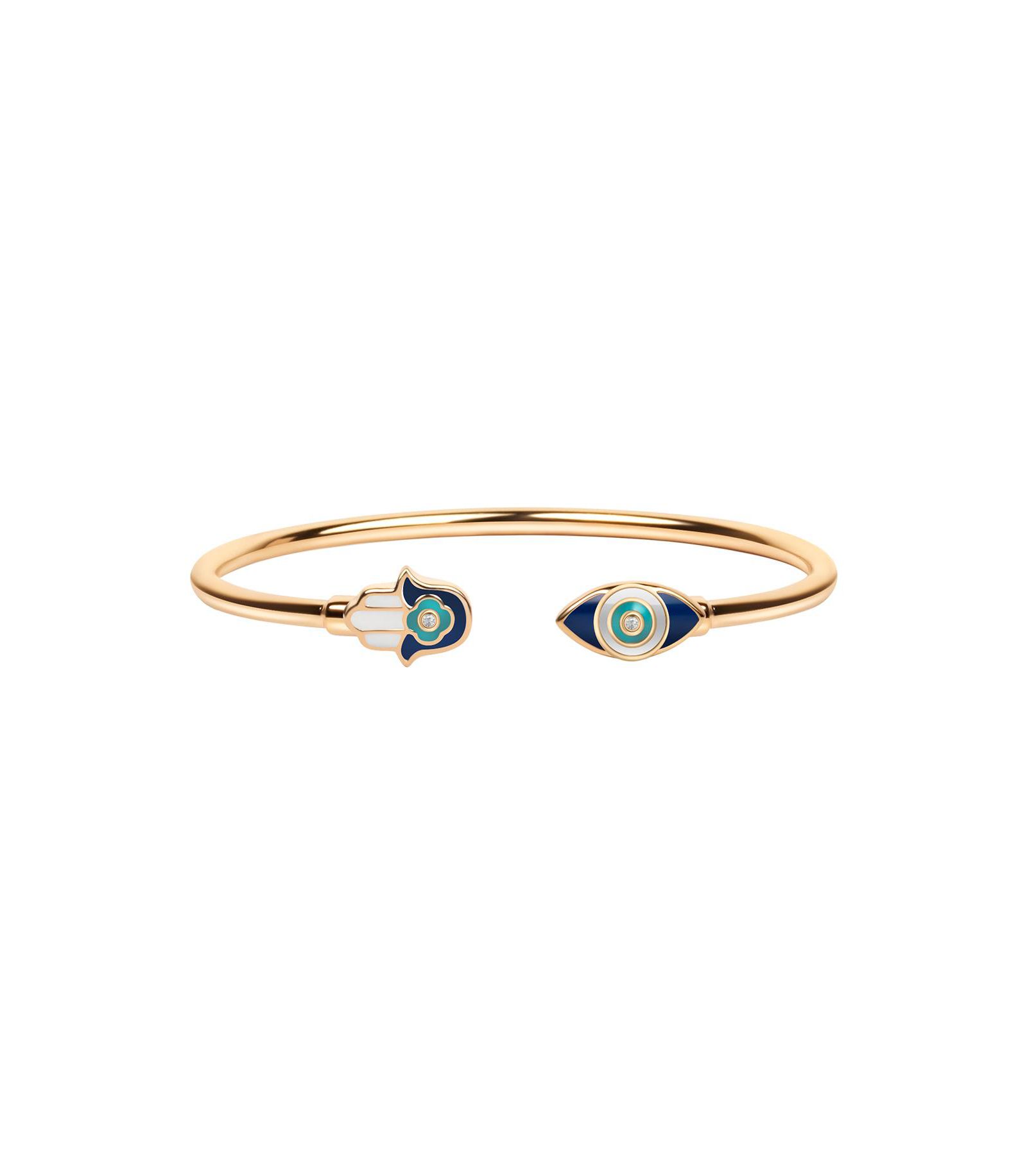 Браслет Karma and Luck Positive Light Enamel Hamsa Evil Eye