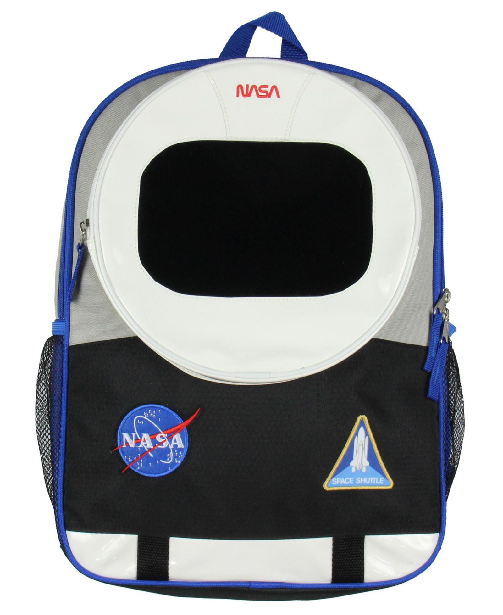 NASA Astronaut 16" Backpack Space Shuttle Meatball Patches Travel Book Bag For Daily Use