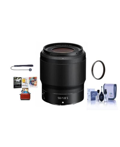 Nikon Nikkor Z 50mm f/1.8 S Lens with 62mm UV Filter and Cleaning Kit for Z Series Mirrorless Cameras