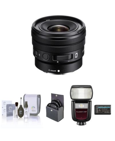 Sony E 10-20mm f/4 PZ G Lens with Zoom Li-on III R2 TTL Flash Kit