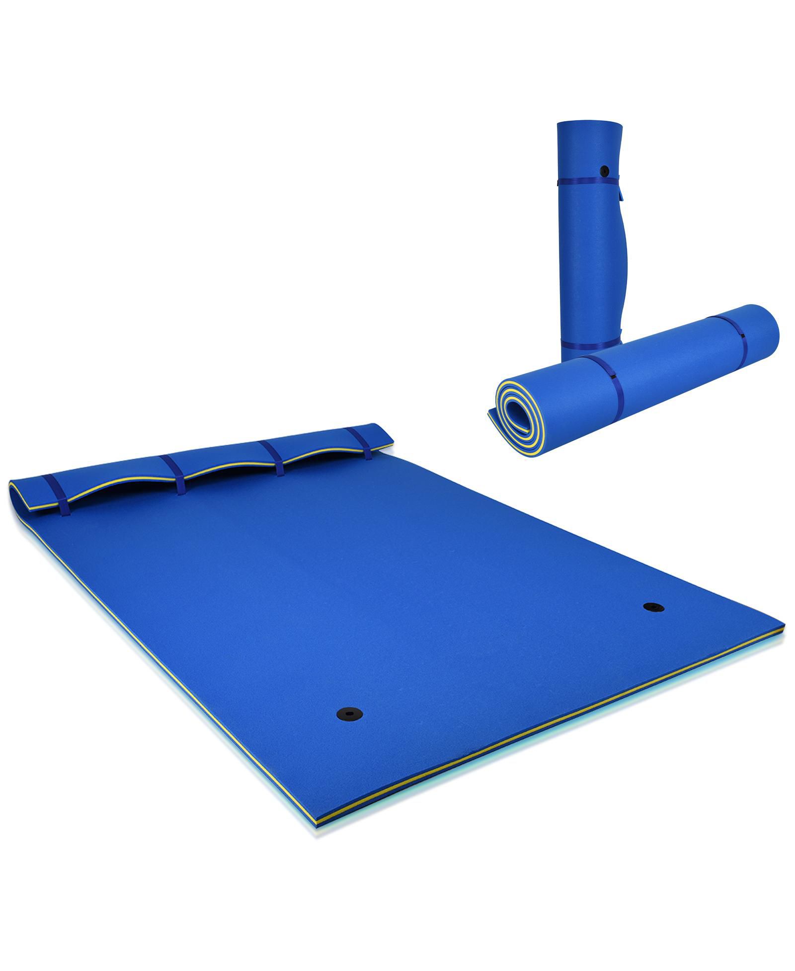9' x 6' 3 Layer Floating Water Pad Foam Mat -Blue