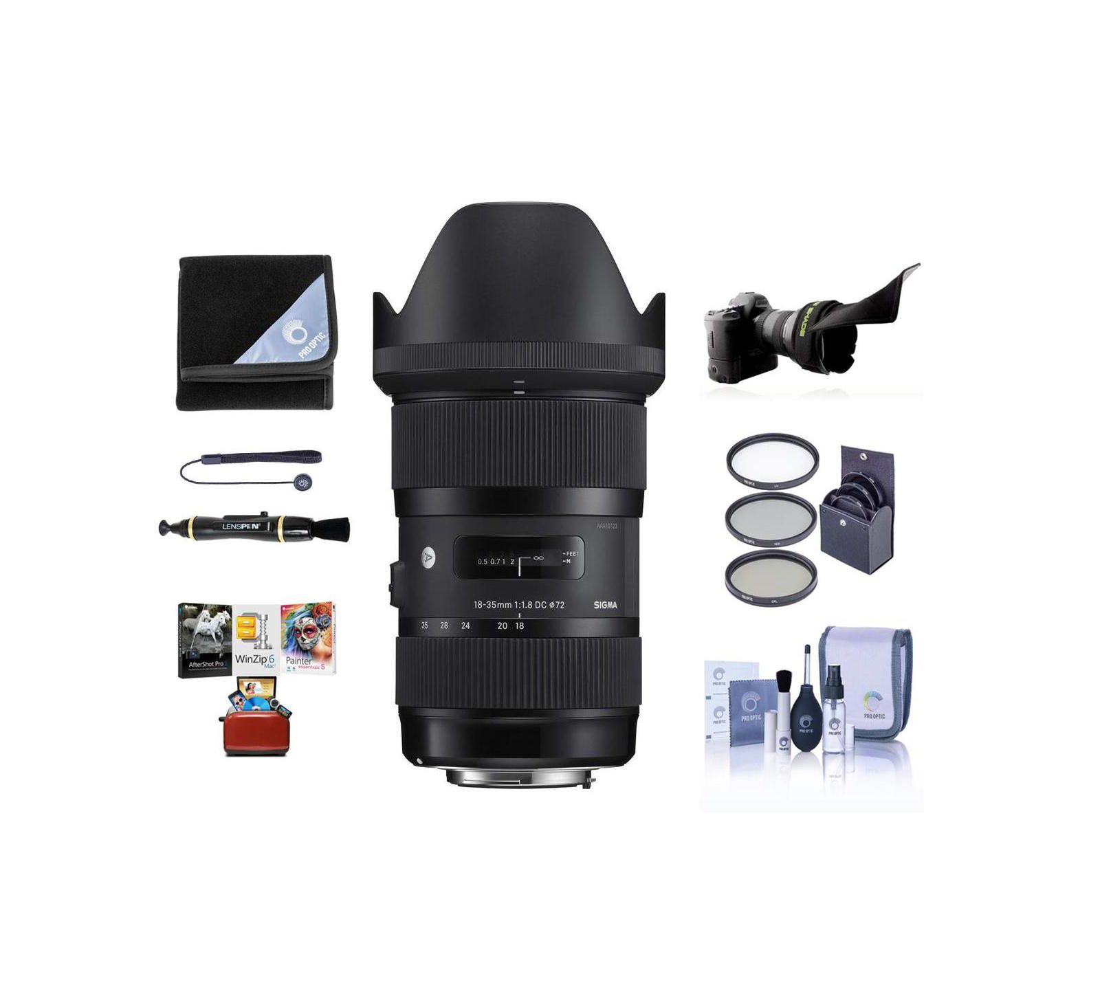 Sigma 18-35mm f/1.8 DC HSM ART Lens for Nikon F with Mac Software  Acc Kit