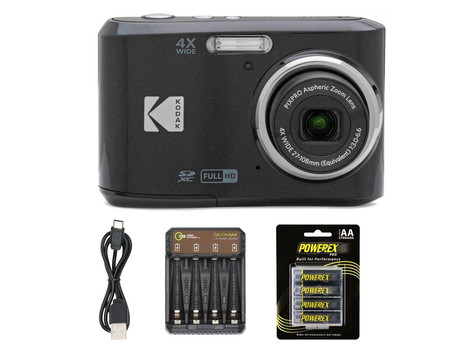 Цифровая камера Kodak PIXPRO FZ45 16MP FHD, черный цвет, с батареей и зарядным устройством