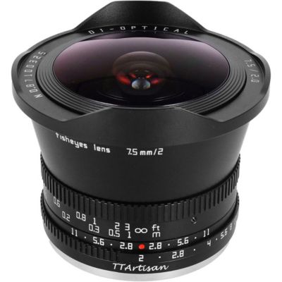 Объектив TTArtisan 7.5mm f/2 Fisheye для Fujifilm X, черный