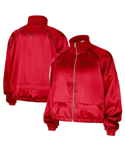 Nike Women's Red Chicago Bulls Courtside Retro Fly Raglan Full-Zip Jacket