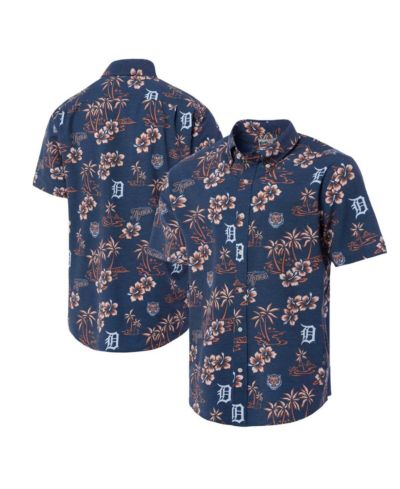 Reyn Spooner Men's Navy Detroit Tigers Kekai Button-Down Shirt