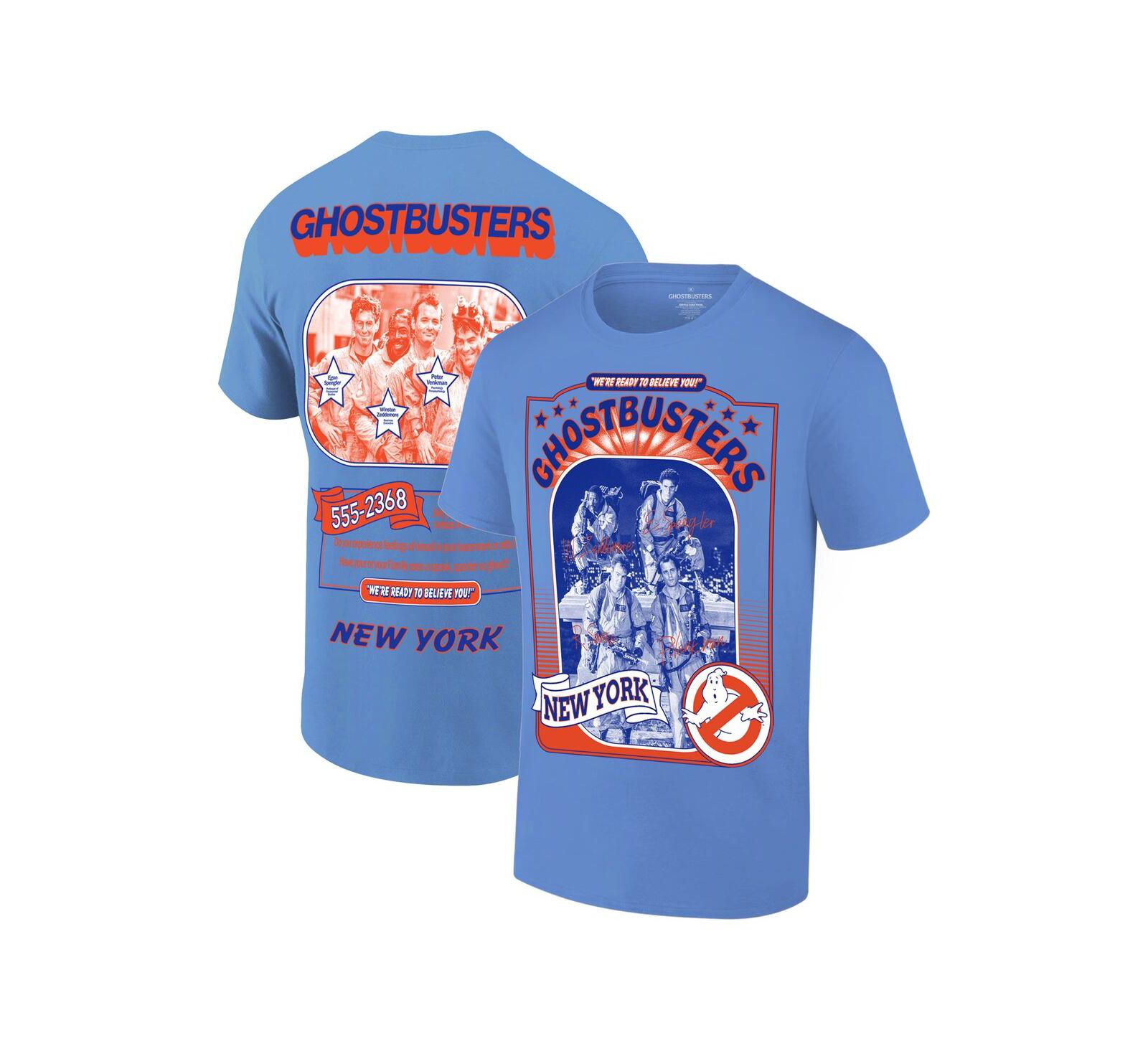 Мужская футболка Ripple Junction Royal Ghostbusters New York Baseball
