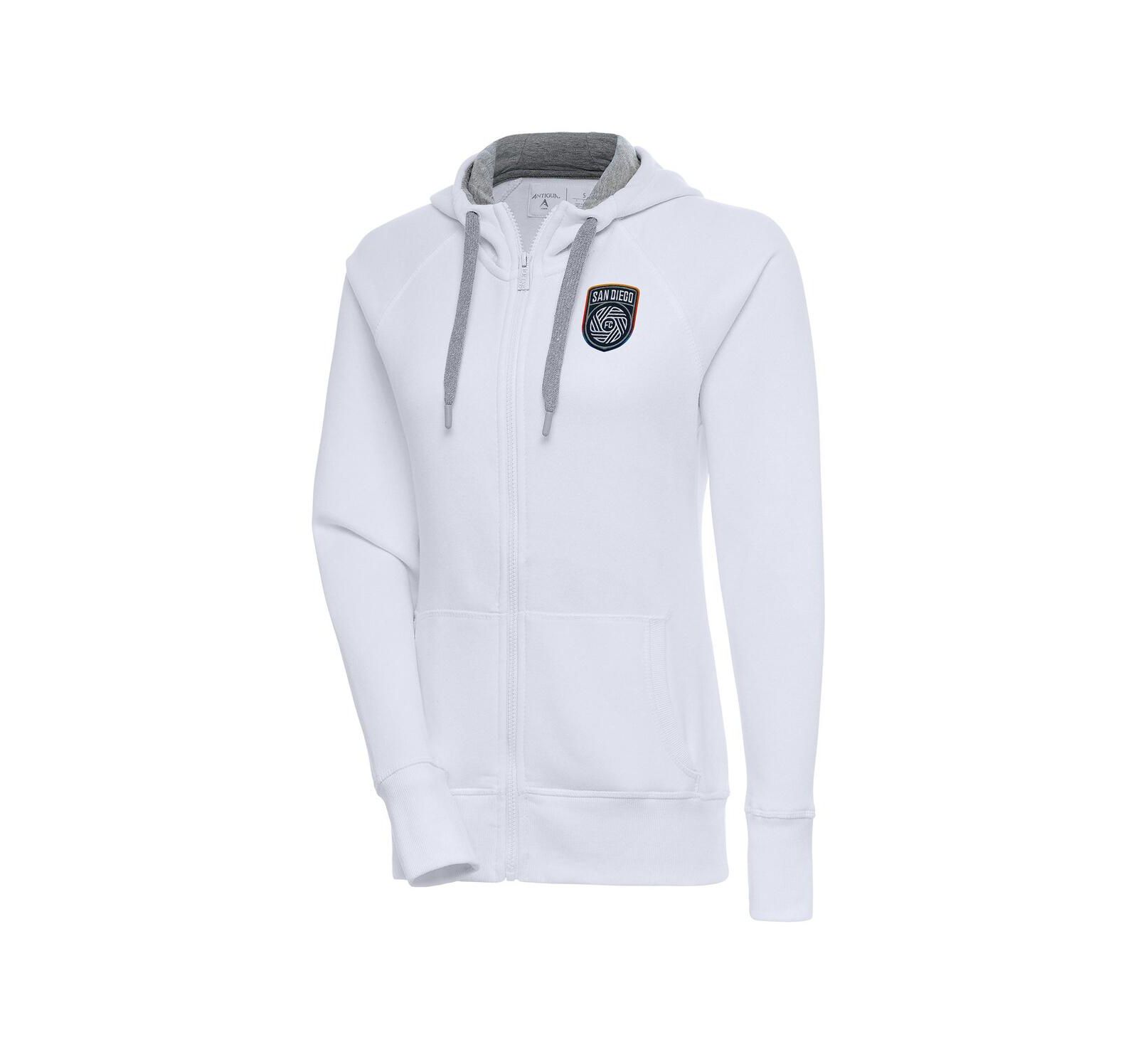 Женское худи-куртка Antigua White San Diego FC Victory Full-Zip