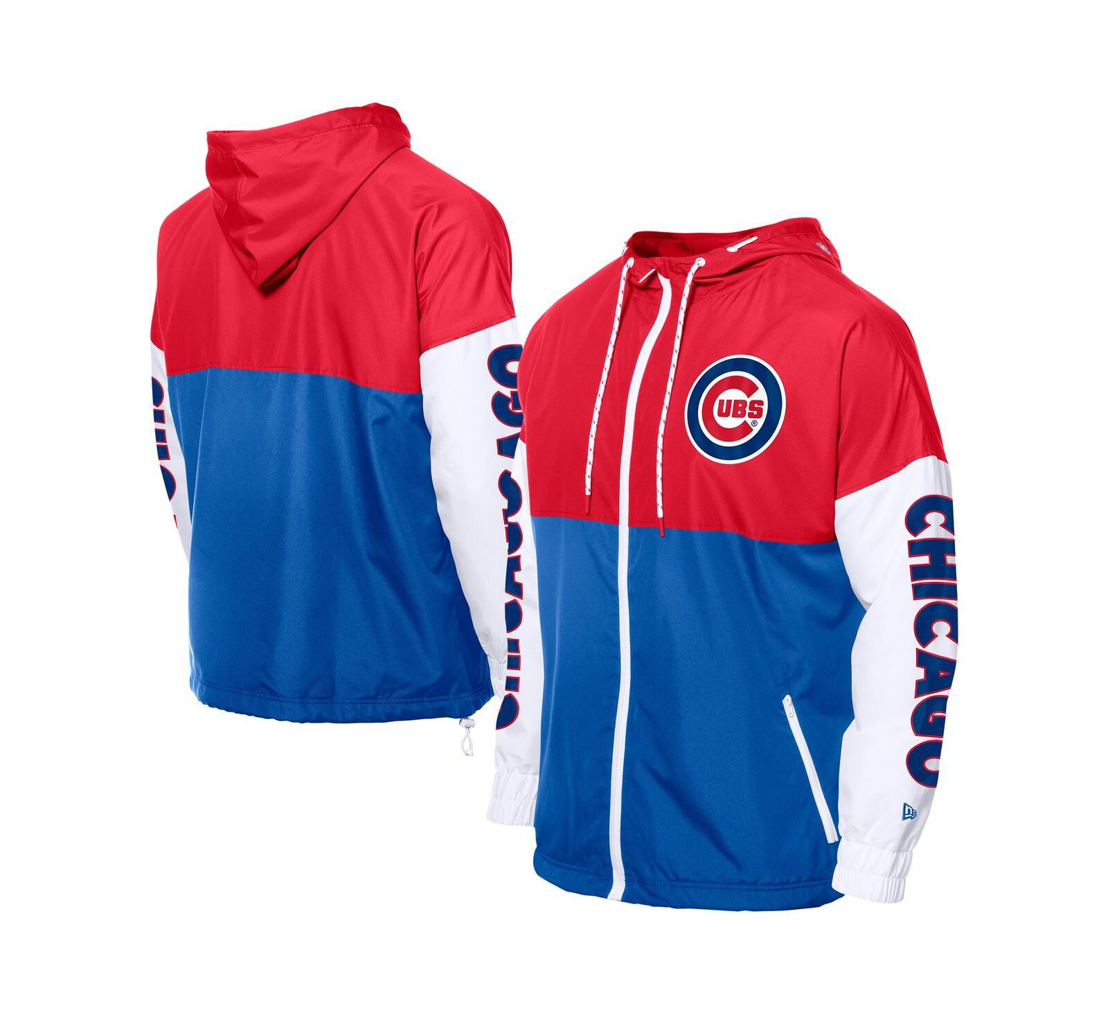 Мужская ветровка-худи New Era Chicago Cubs Color Block Full-Zip