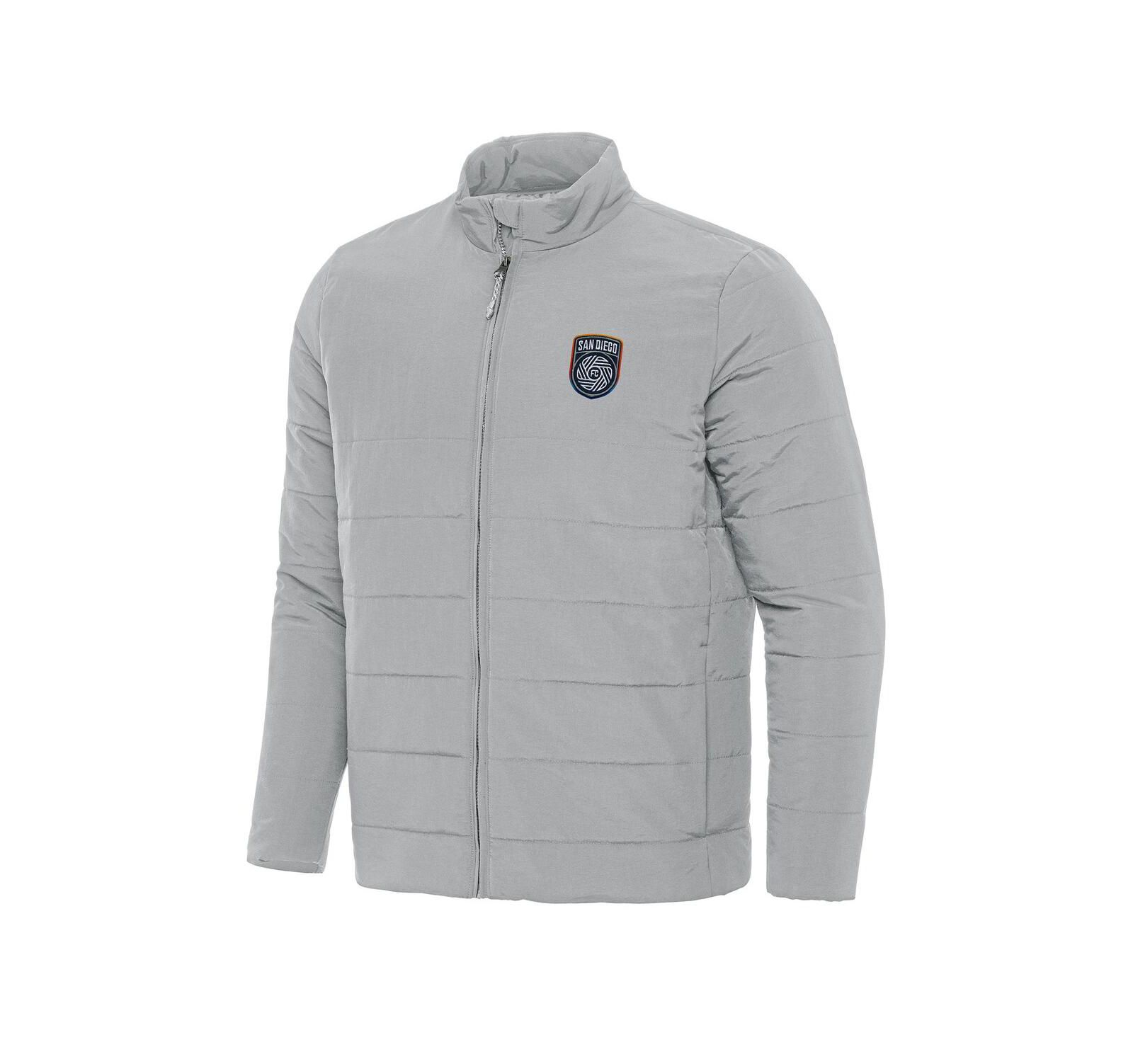 Antigua Men's Gray San Diego FC Swelter Full-Zip Jacket