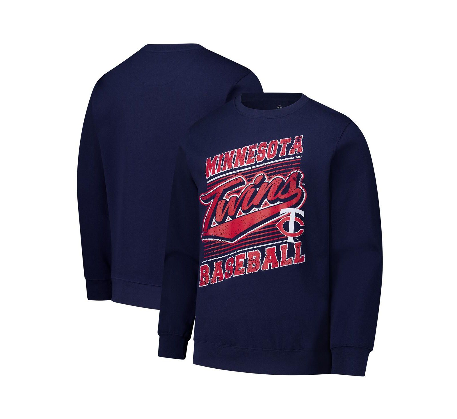 Stitches Мужской свитшот Stitches Minnesota Twins Lightweight Crew Navy