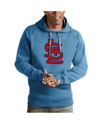 Мужское флисовое худи Antigua Victory с логотипом команды St. Louis Cardinals, светло-голубое