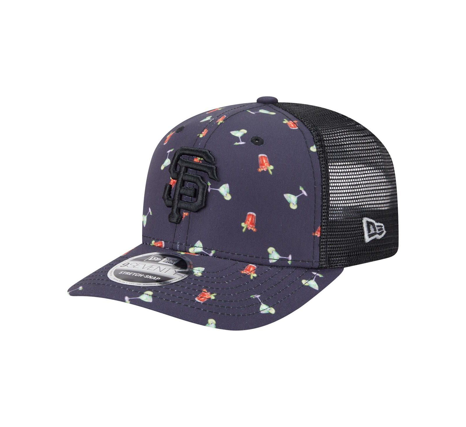 New Era Мужская кепка San Francisco Giants Adventure Drinks Pattern 9SEVENTY Stretch-Snap
