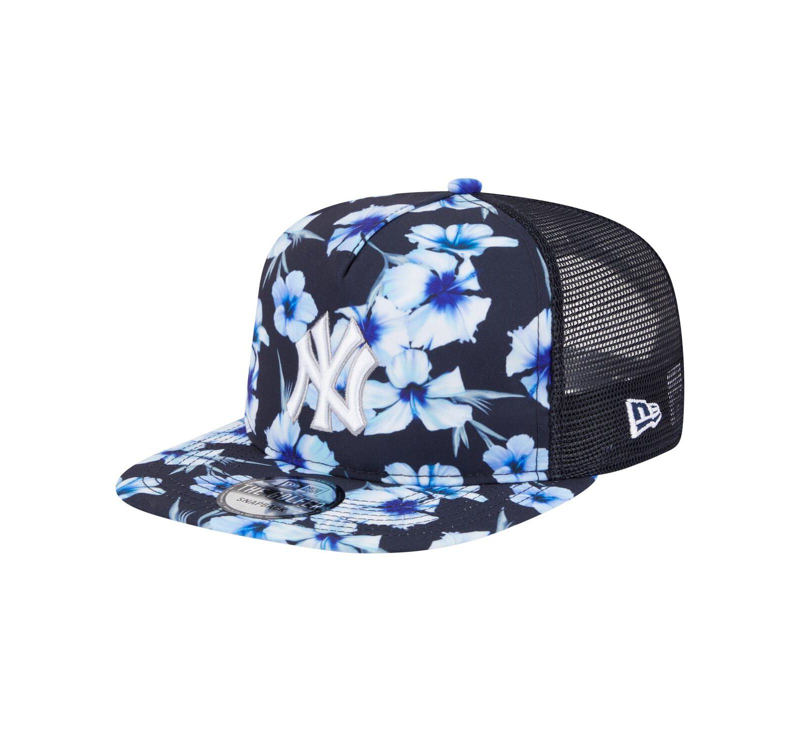 Мужская кепка New Era New York Yankees Adventure Pattern Golfer Trucker Snapback темно-синего цвета