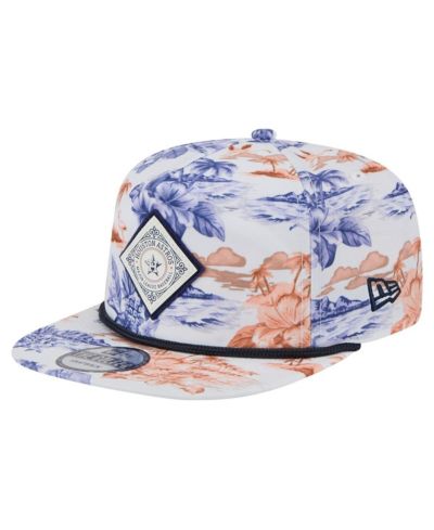 New Era Men's White Houston Astros Printed Island Golfer Snapback Hat