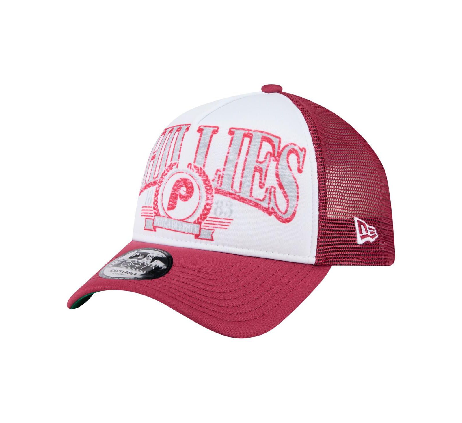Мужская кепка New Era Philadelphia Phillies Distressed 9FORTY A-Frame Adjustable Trucker