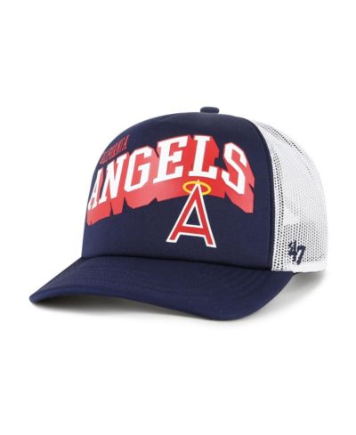 '47 Brand мужская темно-синяя кепка Los Angeles Angels Meander Foam Trucker Snapback