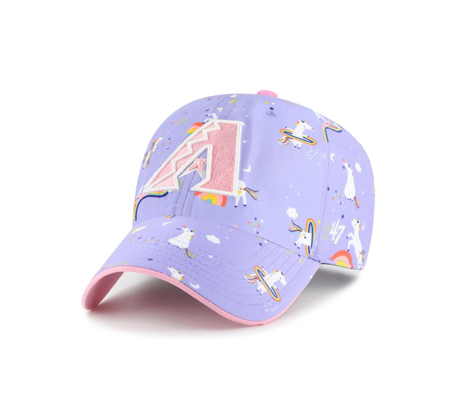 Детская кепка '47 Brand Lavender Arizona Diamondbacks Unicorn Clean Up Adjustable